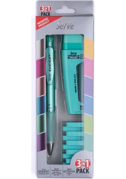 Deep M.yeşil 07 & Dbl-Erase & Steps N.yeşili 3lu