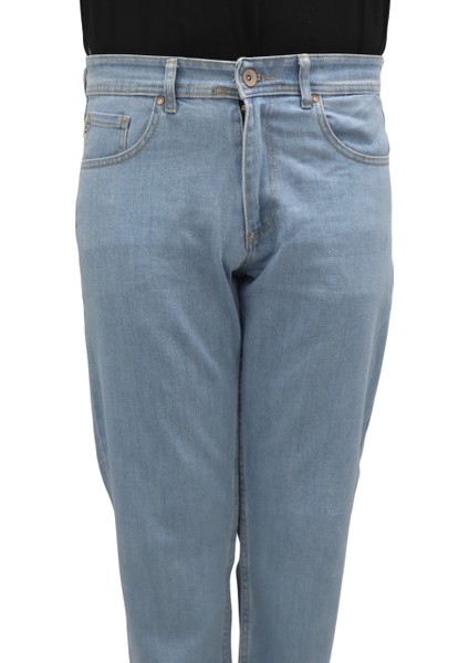 Fistan Store Erkek Buz Mavisi Yüksek Bel Rahat Kesim Boru Paça Büyük Beden Jean Pantolon fiyatları