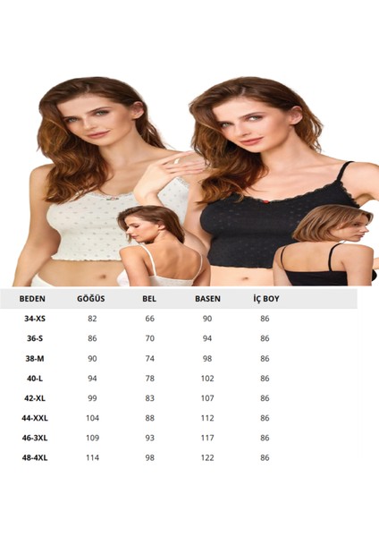 Kadın Ince Askılı Crop Body Yarım Atlet 6lı Paket Siyah Ekru Renkli S M L Xl indirimleri