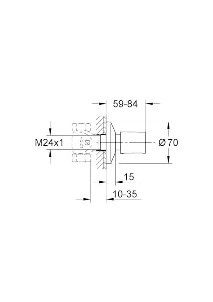 Bau Cosmopolitan Ankastre Stop Valf Hard Graphite - 19917A00 modelleri