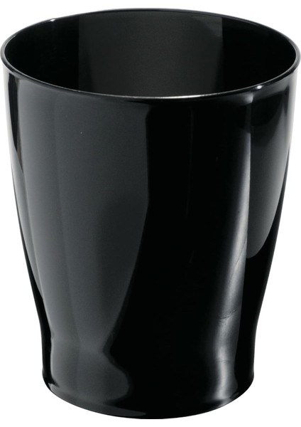 19942 Franklin Plastik Çöp Sepeti, Banyo, Yatak Odası, Mutfak, Ev Ofis, Yurt, Kolej, 8" x 8" x 9.1", Siyah