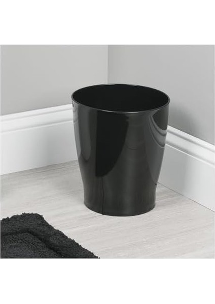 19942 Franklin Plastik Çöp Sepeti, Banyo, Yatak Odası, Mutfak, Ev Ofis, Yurt, Kolej, 8" x 8" x 9.1", Siyah modelleri