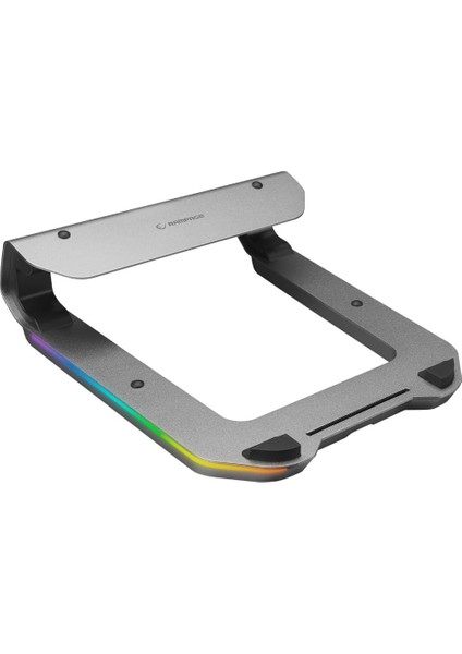 ADS-T6U Ramp 4 Adet USB 3,0 Hub ile Rgb Işıklı Alüminyum Dizüstü Bilgisayar Standı