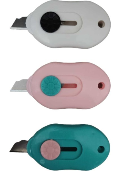 Mini Maket Bıçağı Anahtarlık Otomotik 3'lü
