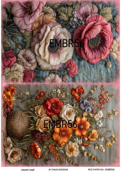 Embroidery Serisi EMBR56 Pirinç Dekopaj 30*42 cm