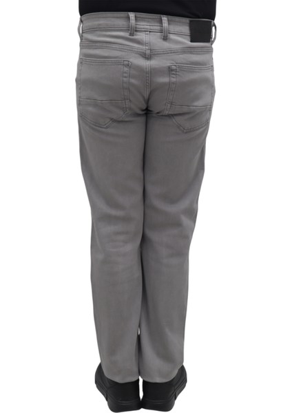Fistan Store Erkek Gri Yüksek Bel Rahat Kesim Boru Paça Büyük Beden Jean Pantolon fırsatları