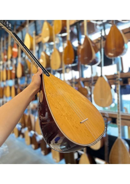 Kısa Sap Tam Profesyonel Ardıç Bağlama 39 Tekne Jak Girişli