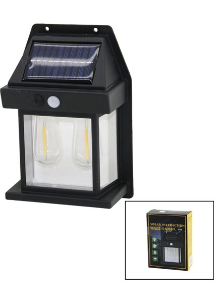 2 Lamba Solar - Sensörlü Aplik Duvar Lambası Dış Mekan 5.5V - 1W - 1800MAH (4887)