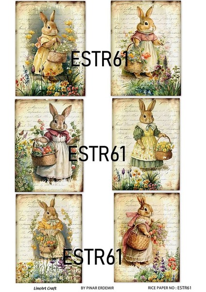 Paskalya Serisi ESTR61 29*42 cm Pirinç Dekopaj