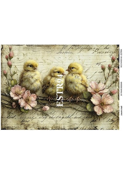 Paskalya Serisi ESTR94 29*42 cm Pirinç Dekopaj