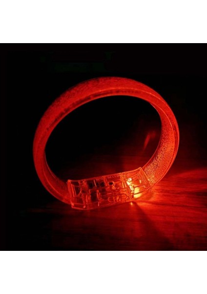 Kırmızı LED Işıklı Baskı Yapılabilen Pilli Bileklik Bilezik 1,5 cm Genişlik (4887) fiyatları
