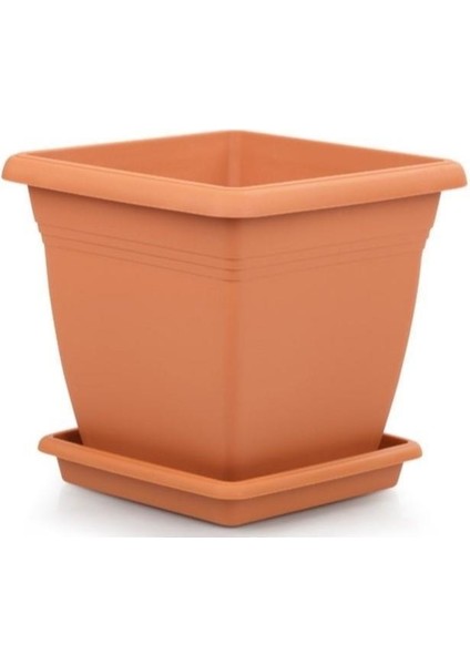 SO-VK06 Villa Kare Tabaklı Saksı Takımı 110 Lt Kiremit 3 Adet fırsatları