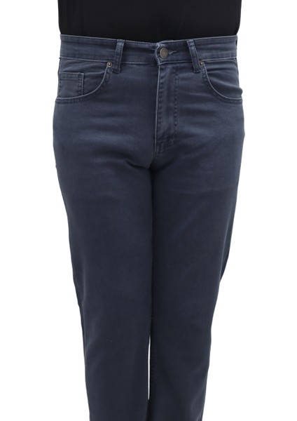 Fistan Store Erkek Lacivert Yüksek Bel Rahat Kesim Boru Paça Büyük Beden Jean Pantolon fiyatları