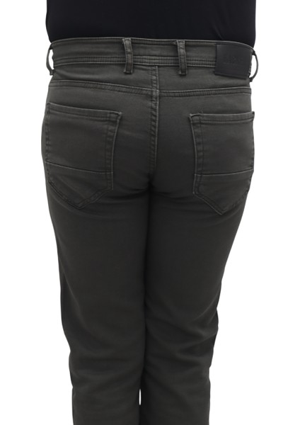 Fistan Store Erkek Yeşil Yüksek Bel Rahat Kesim Boru Paça Büyük Beden Jean Pantolon indirimleri