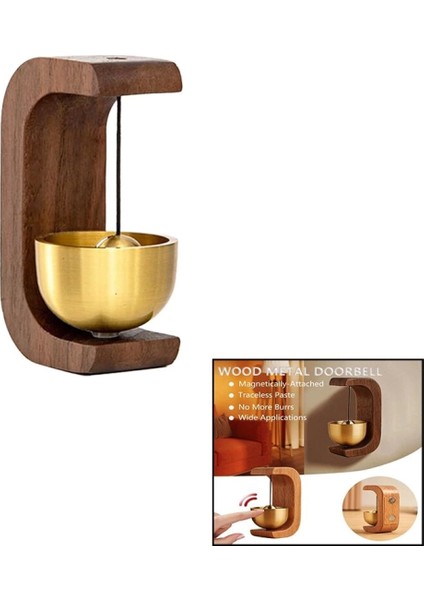 Mıknatıslı Deprem Zili - Metal Dekoratif Kapı - Dolap Zili (4887)