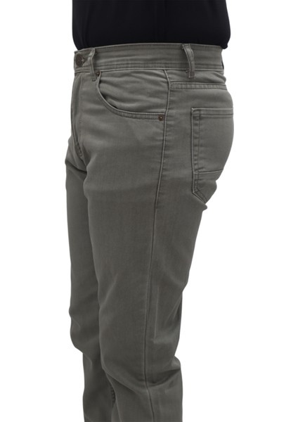 Fistan Store Erkek Yeşil Normal Bel Normal Kesim Boru Paça Büyük Beden Jean Pantolon modelleri