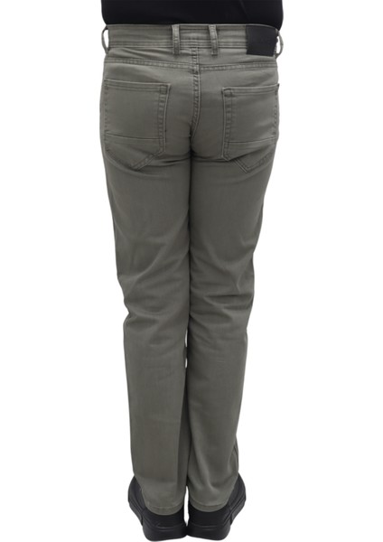 Fistan Store Erkek Yeşil Normal Bel Normal Kesim Boru Paça Büyük Beden Jean Pantolon fırsatları