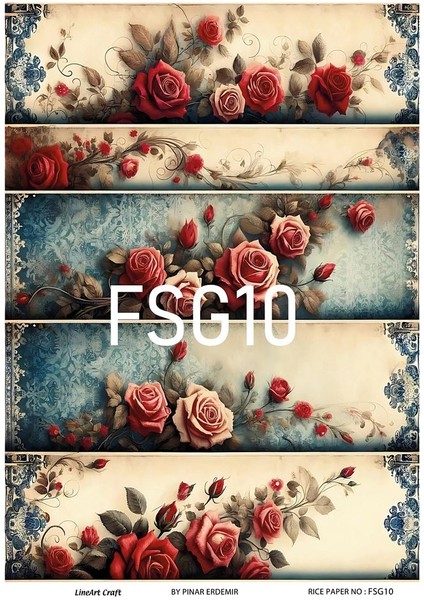 Gül Serisi FSG10 Pirinç Dekopaj 30*42 cm