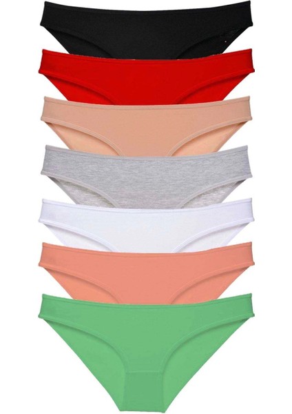 7 Adet Süper Eko Set Likralı Kadın Slip Külot Set 1