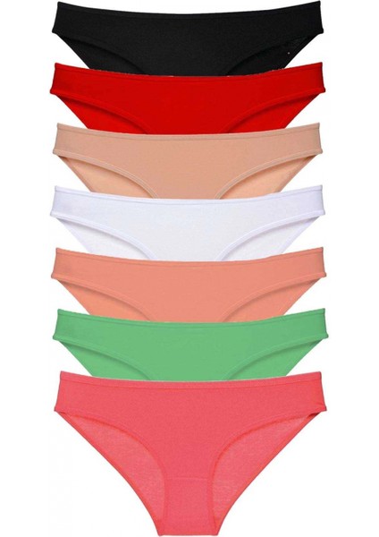 7 Adet Süper Eko Set Likralı Kadın Slip Külot Set 5