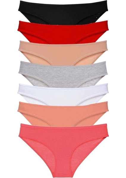 7 Adet Süper Eko Set Likralı Kadın Slip Külot Set 2