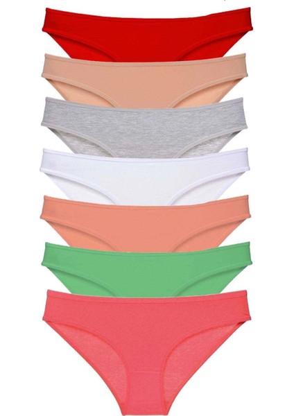 7 Adet Süper Eko Set Likralı Kadın Slip Külot Set 8