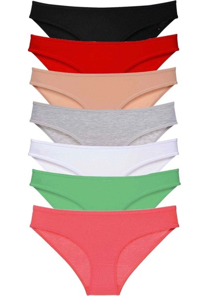 7 Adet Süper Eko Set Likralı Kadın Slip Külot Set 3