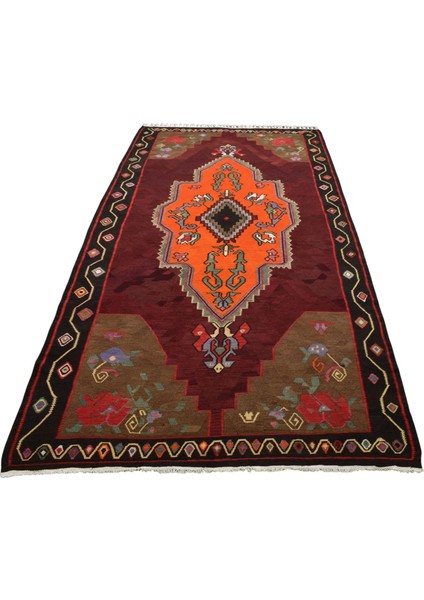 El Dokuma Devasa Dikişsiz Tek Parça Bayburt Yörük Yün Kilim 6250