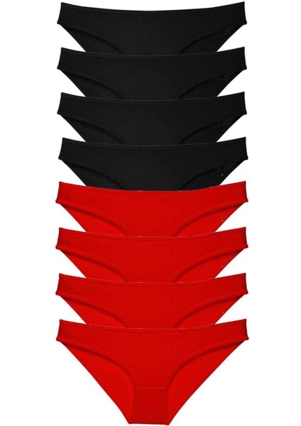 8 Adet Süper Eko Set Likralı Kadın Slip Külot