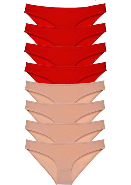 8 Adet Süper Eko Set Likralı Kadın Slip Külot