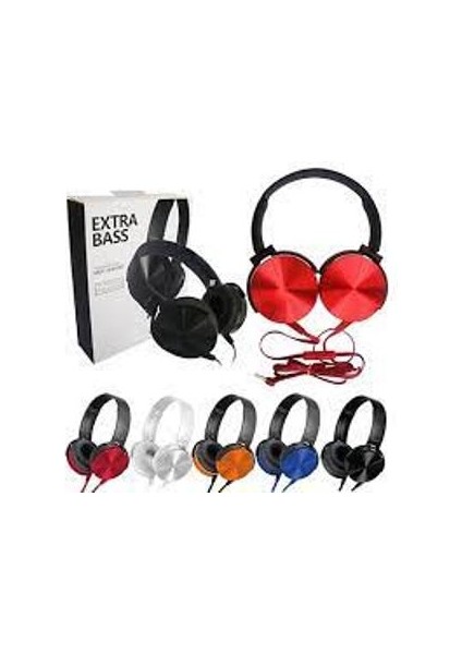 ESLIFETECH26AKSESUAR MDR-XB450AP Extra Bass Kulaküstü Kablolu Kulaklık Mikrofonlu Start-Stoptuşlu Siyah