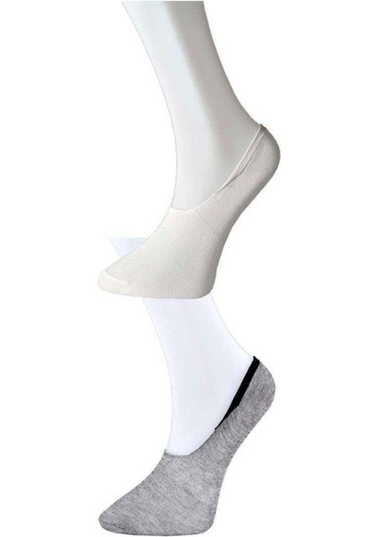 Gri ve Beyaz Kadın Babet Çorap 3 Çift fiyatları