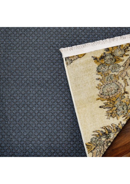 Yeşil Klasik Etnik Modern Desenli Pamuk Makinada Yıkanabilir Hav Toz Vermez Leke Tutmayan Kaymaz Taban Dijital Makine Baskı Salon Yolluk Mutfak Halı indirimleri