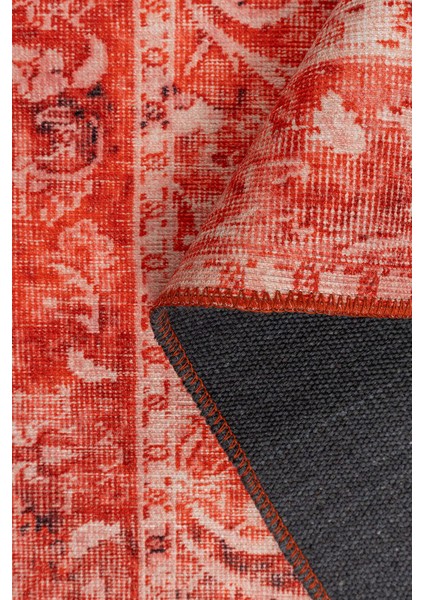 Clifton Modern Kırmızı Polyester Dikdörtgen Modern Desenli Pamuk Makinada Yıkanabilir Hav Toz Vermez Leke Tutmayan Kaymaz Taban Dijital Makine Baskı Salon Yolluk Mutfak Halı fırsatları