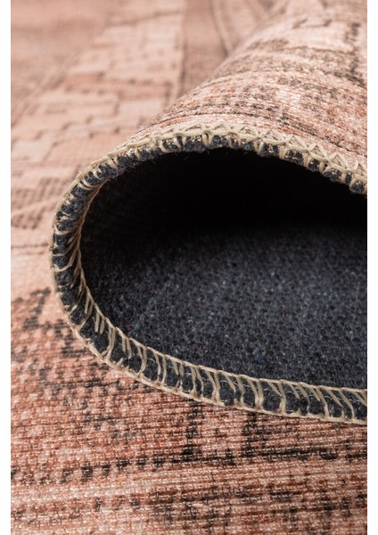 Anse Source Klasik Kahverengi Polyester Dikdörtgen Modern Desenli Pamuk Makinada Yıkanabilir Hav Toz Vermez Leke Tutmayan Kaymaz Taban Dijital Makine Baskı Salon Yolluk Mutfak Halı indirimleri