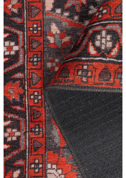 Nosy Be Klasik Kırmızı Polyester Dikdörtgen Modern Desenli Pamuk Makinada Yıkanabilir Hav Toz Vermez Leke Tutmayan Kaymaz Taban Dijital Makine Baskı Salon Yolluk Mutfak Halı fırsatları