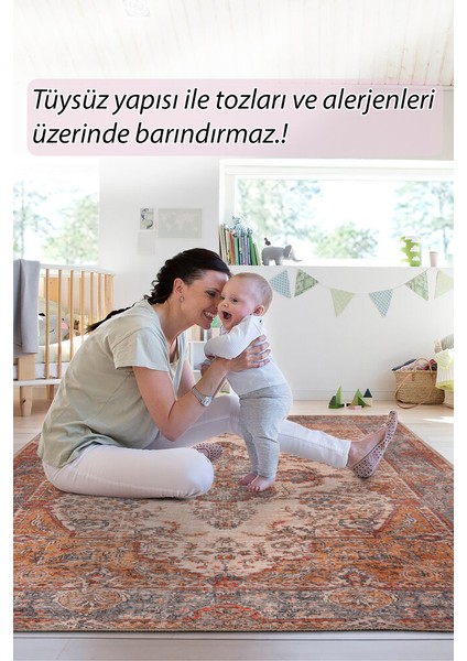 Copacabana Klasik Krem Polyester Kare Modern Desenli Pamuk Makinada Yıkanabilir Hav Toz Vermez Leke Tutmayan Kaymaz Taban Dijital Makine Baskı Salon Yolluk Mutfak Halı modelleri