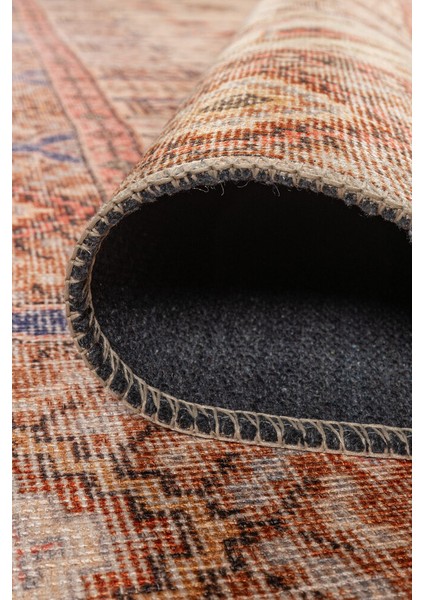 Nacala Klasik Krem Polyester Kare Modern Desenli Pamuk Makinada Yıkanabilir Hav Toz Vermez Leke Tutmayan Kaymaz Taban Dijital Makine Baskı Salon Yolluk Mutfak Halı indirimleri