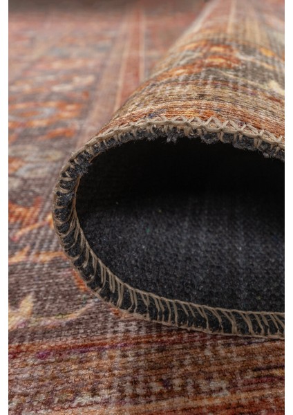 Brighton Klasik Kırmızı Polyester Kare Modern Desenli Pamuk Makinada Yıkanabilir Hav Toz Vermez Leke Tutmayan Kaymaz Taban Dijital Makine Baskı Salon Yolluk Mutfak Halı indirimleri