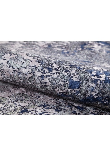 Monterrey Mavi Göbekli Etnik Modern Desenli Makinada Yıkanabilir Hav Toz Vermez Leke Tutmayan Kaymaz Taban Dijital Makine Baskı Salon Yolluk Mutfak Halı fırsatları