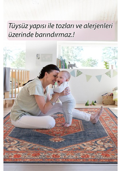 Durdle Door Klasik Lacivert Polyester Daire Modern Desenli Pamuk Makinada Yıkanabilir Hav Toz Vermez Leke Tutmayan Kaymaz Taban Dijital Makine Baskı Salon Yolluk Mutfak Halı modelleri