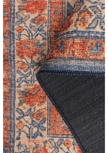 Durdle Door Klasik Lacivert Polyester Daire Modern Desenli Pamuk Makinada Yıkanabilir Hav Toz Vermez Leke Tutmayan Kaymaz Taban Dijital Makine Baskı Salon Yolluk Mutfak Halı fırsatları