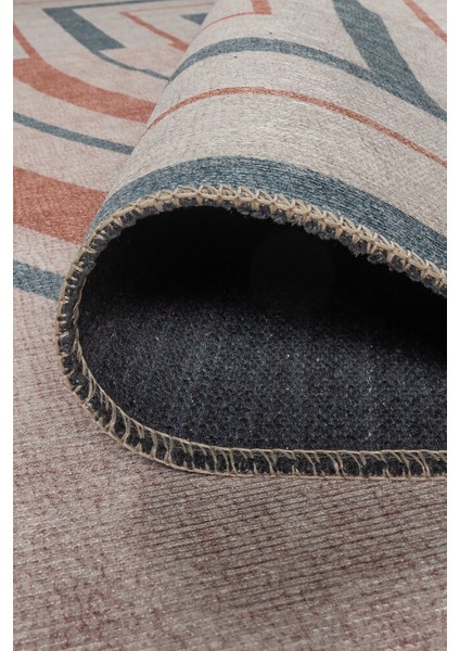 Mitjana Modern Krem Polyester Daire Modern Desenli Pamuk Makinada Yıkanabilir Hav Toz Vermez Leke Tutmayan Kaymaz Taban Dijital Makine Baskı Salon Yolluk Mutfak Halı indirimleri