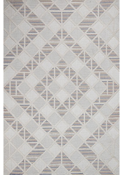 Geometrik Krem Pamuk Dikdörtgen Modern Desenli Pamuk Makinada Yıkanabilir Hav Toz Vermez Leke Tutmayan Kaymaz Taban Dijital Makine Baskı Salon Yolluk Mutfak Halı