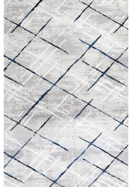 Gri Çizgili Etnik Modern Desenli Pamuk Makinada Yıkanabilir Hav Toz Vermez Leke Tutmayan Kaymaz Taban Dijital Makine Baskı Salon Yolluk Mutfak Halı