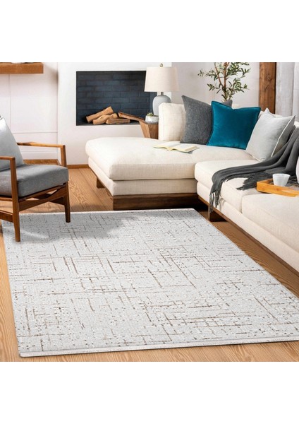 Geometrik Kahverengi Pamuk Dikdörtgen Modern Desenli Pamuk Makinada Yıkanabilir Hav Toz Vermez Leke Tutmayan Kaymaz Taban Dijital Makine Baskı Salon Yolluk Mutfak Halı fırsatları