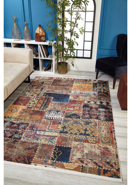 Blachownia Bej Patchwork Etnik Modern Desenli Makinada Yıkanabilir Hav Toz Vermez Leke Tutmayan Kaymaz Taban Dijital Makine Baskı Salon Yolluk Mutfak Halı fiyatları
