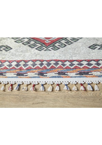 Koszalin Gri Göbekli Etnik Modern Desenli Makinada Yıkanabilir Hav Toz Vermez Leke Tutmayan Kaymaz Taban Dijital Makine Baskı Salon Yolluk Mutfak Halı fırsatları