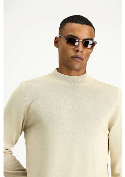 Yarım Balıkçı Yaka Regular Fit Pamuklu Triko Kazak modelleri