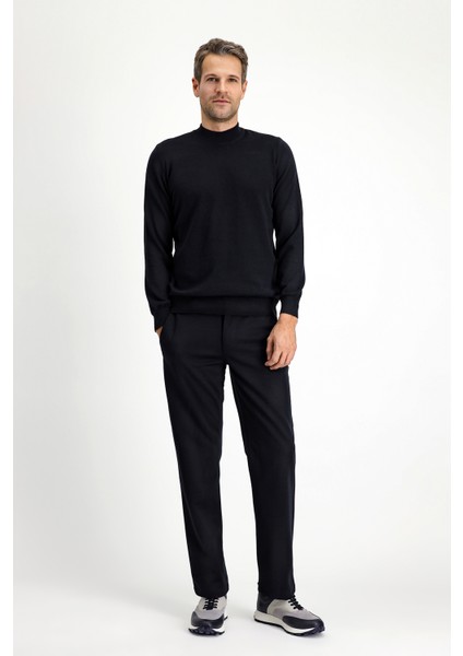 Yarım Balıkçı Yaka Regular Fit Pamuklu Kaşmirli Triko Kazak fiyatları